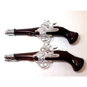 2 Vintage Avon Dueling Pistol 1760 Tai Winds & Deep Woods 4oz  Pair Of 2